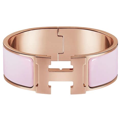 hermes clic h bracelet rose dragee|HERMES Enamel Wide Clic Clac H Bracelet GM Rose Dragee .